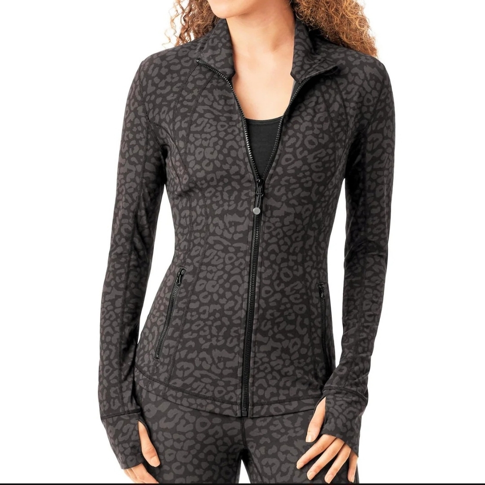 Women's Black Leopard Print Jacket